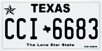 TX license plate CCI6683