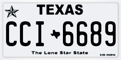 TX license plate CCI6689