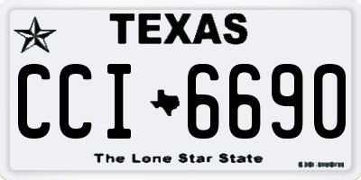 TX license plate CCI6690