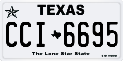 TX license plate CCI6695