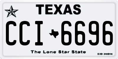 TX license plate CCI6696