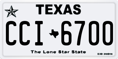 TX license plate CCI6700