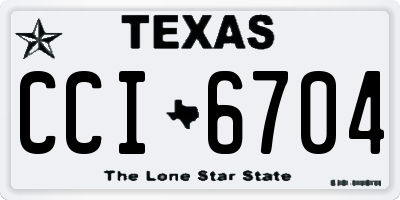TX license plate CCI6704