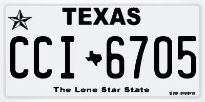 TX license plate CCI6705