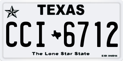 TX license plate CCI6712