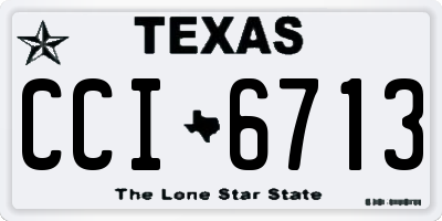 TX license plate CCI6713