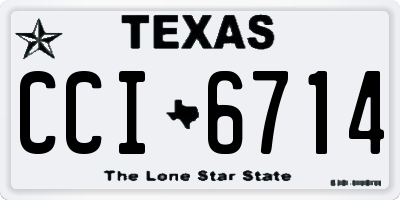 TX license plate CCI6714