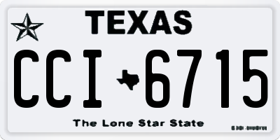 TX license plate CCI6715