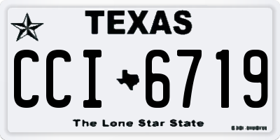 TX license plate CCI6719