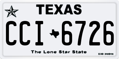 TX license plate CCI6726