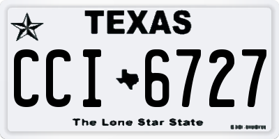 TX license plate CCI6727