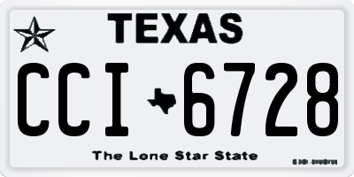 TX license plate CCI6728