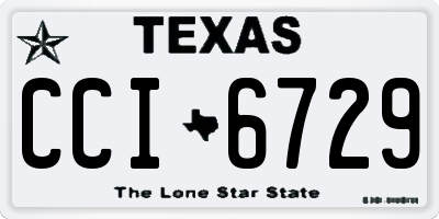 TX license plate CCI6729