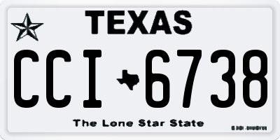 TX license plate CCI6738