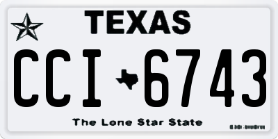 TX license plate CCI6743