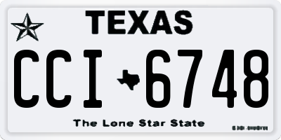 TX license plate CCI6748