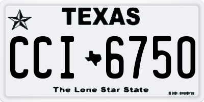 TX license plate CCI6750