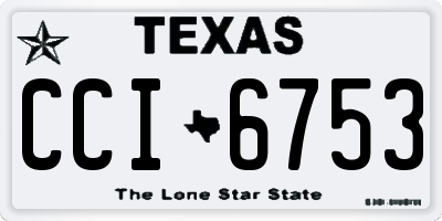 TX license plate CCI6753