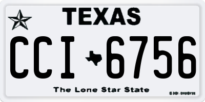 TX license plate CCI6756