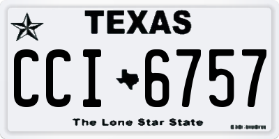 TX license plate CCI6757