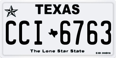 TX license plate CCI6763