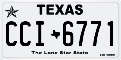 TX license plate CCI6771