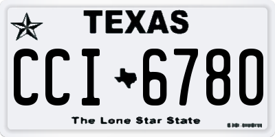 TX license plate CCI6780