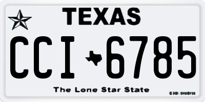 TX license plate CCI6785