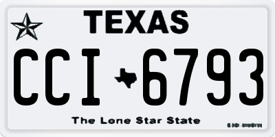 TX license plate CCI6793