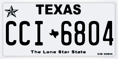 TX license plate CCI6804