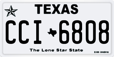 TX license plate CCI6808