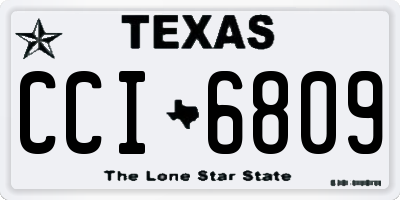 TX license plate CCI6809