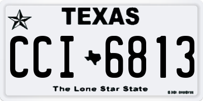 TX license plate CCI6813