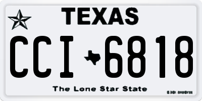 TX license plate CCI6818