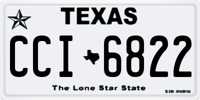 TX license plate CCI6822