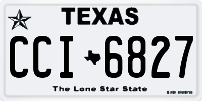 TX license plate CCI6827