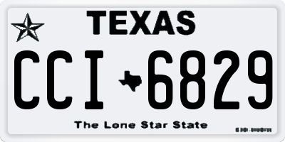 TX license plate CCI6829