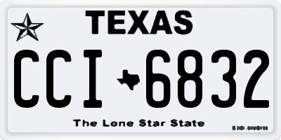 TX license plate CCI6832