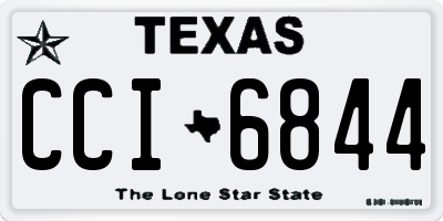 TX license plate CCI6844