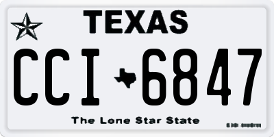 TX license plate CCI6847