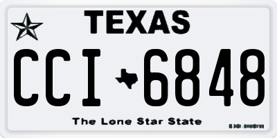 TX license plate CCI6848