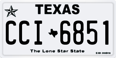 TX license plate CCI6851