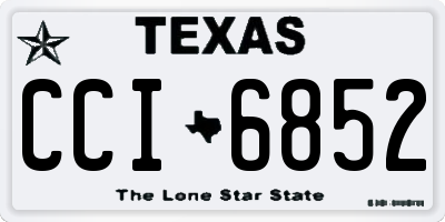 TX license plate CCI6852