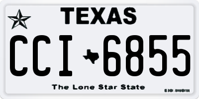 TX license plate CCI6855