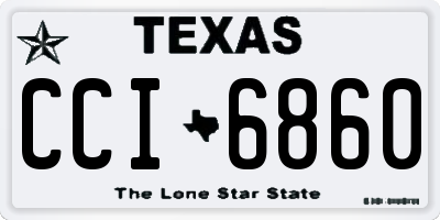 TX license plate CCI6860