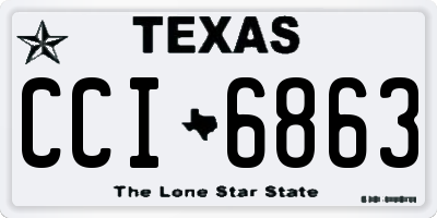 TX license plate CCI6863