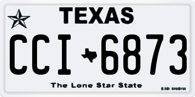 TX license plate CCI6873