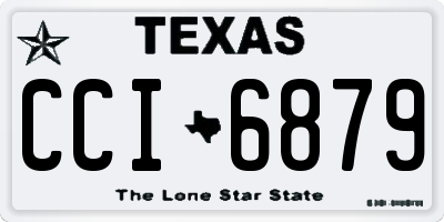 TX license plate CCI6879