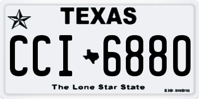 TX license plate CCI6880