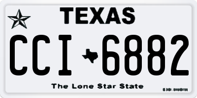 TX license plate CCI6882
